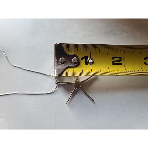 Italian 925 Sterling Silver Starfish Pendant Necklace Vintage, READ Description - Picture 7 of 10